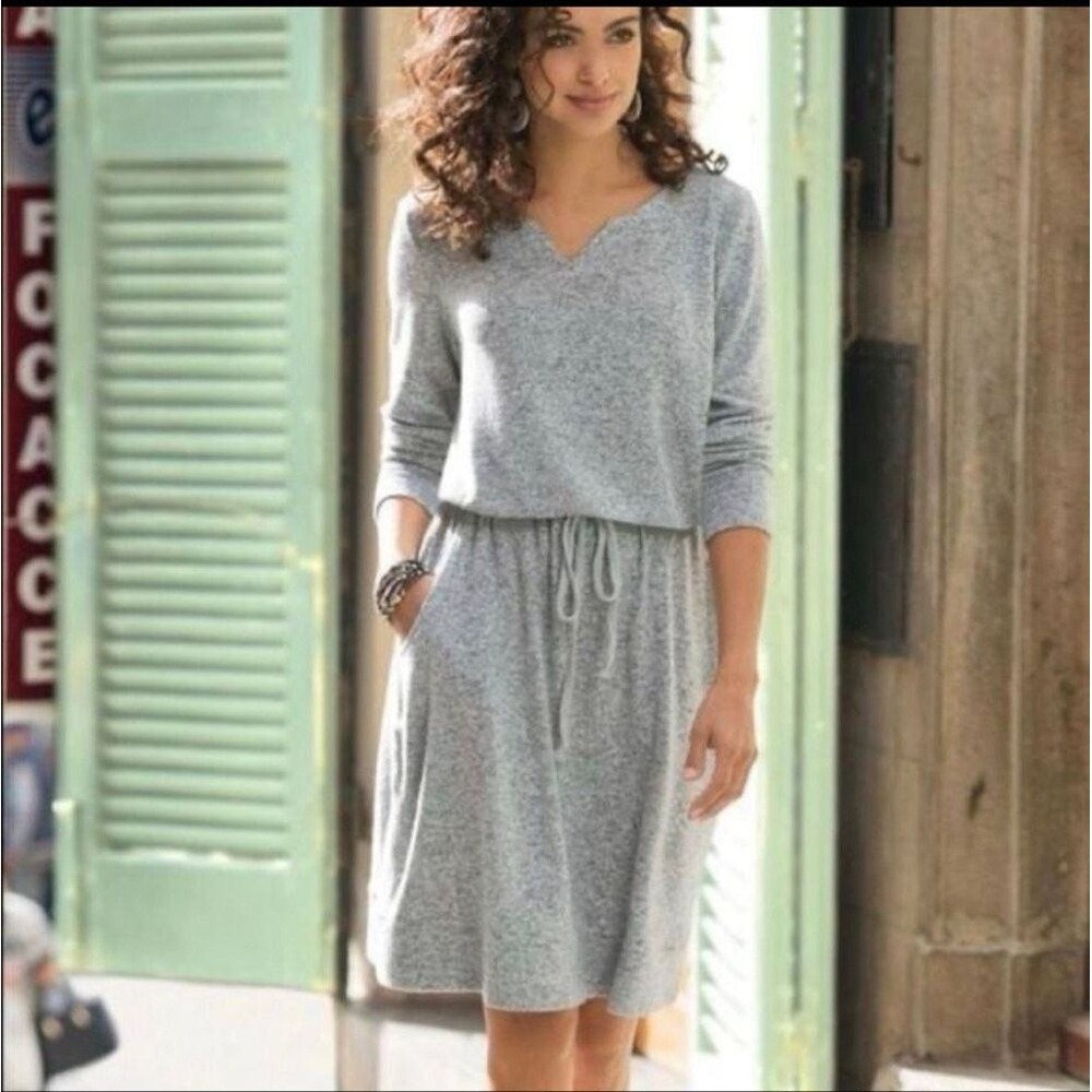 Soft Surroundings Easy Living Dress Sz PS Pockets Casual Athleisure Travel Comfy